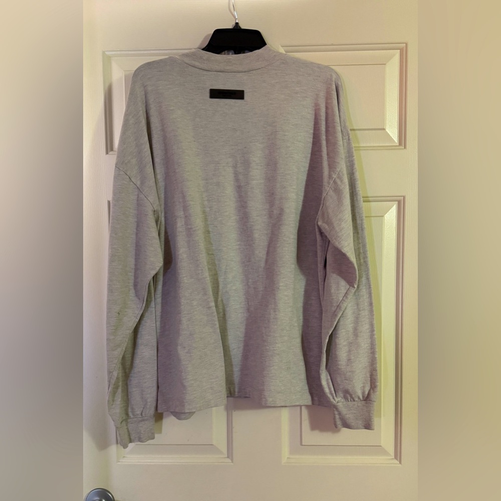 Fear of God Essentials Gray Long Sleeve Tee Shirt